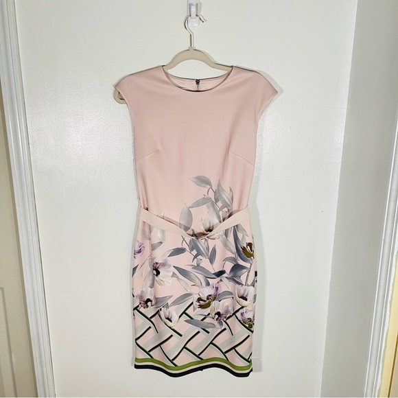 NEW Ted Baker London Hailey Everglade Printed Dress Garden Party Wedding Pastel - Picture 2 of 10